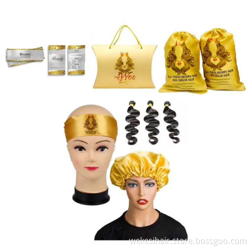 Wholesale Black Cardboard Packaging Gift Boxes with Custom Paper Wig Hair Extension Magnetic Closure Package